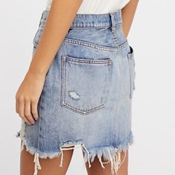 FreePeople We The Free Collection Denim Mini Skirt - Picture 3 of 5